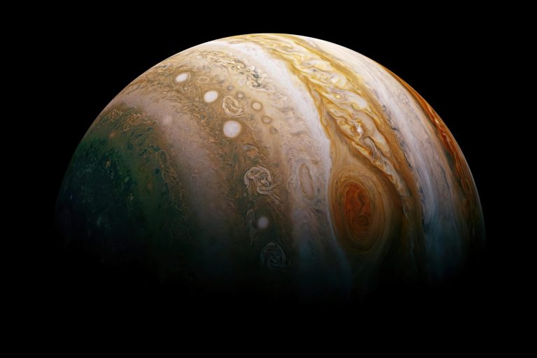 Surface,Of,Jupiter,Focused,On,The,Famous,Great,Red,Spot.