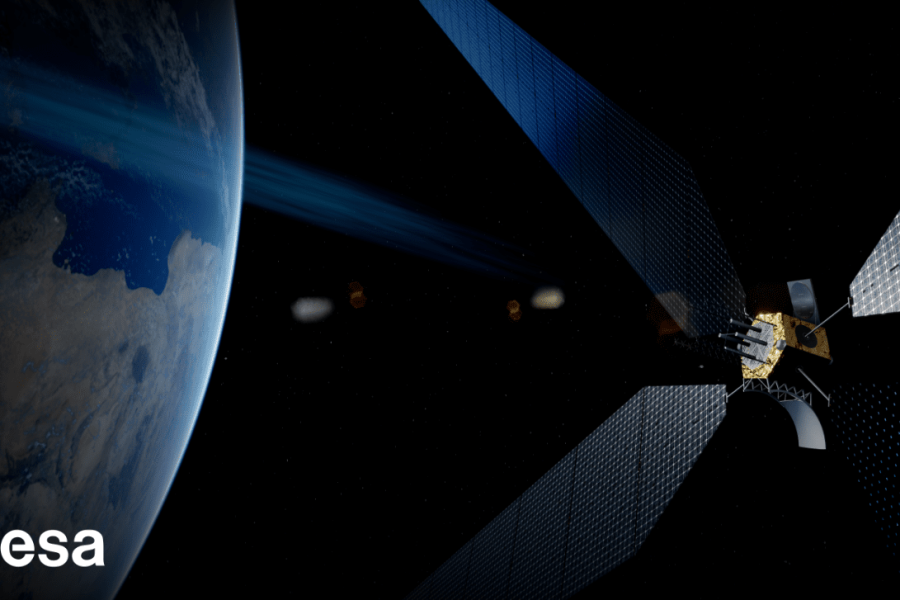 Zukunftstechnik mit Potenzial: Illustrationen eines Sonnenkraftwerks im Erdorbit
Foto: © ESA